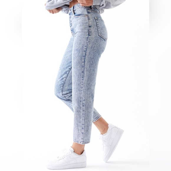 Pacsun Static Blue High Waisted Button Fly Dad Jeans - Picture 2 of 11